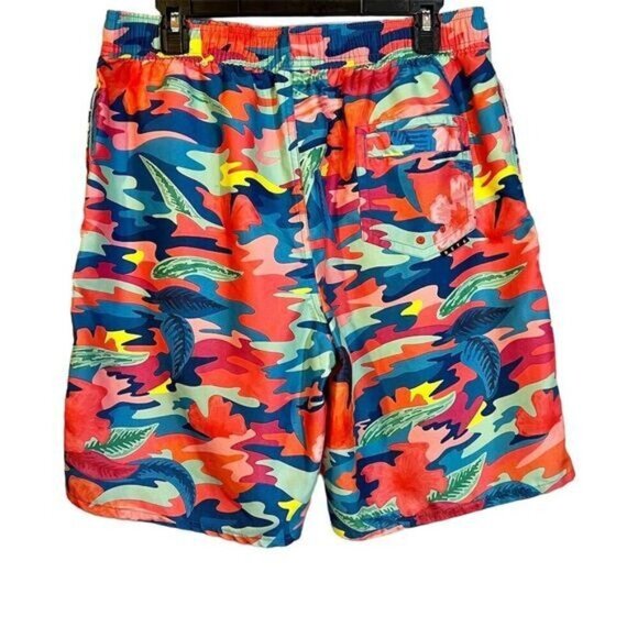 Neff Multicolor Floral Swim Trunks Board Shorts L Hawaiian Beach Tropical - Picture 2 of 5